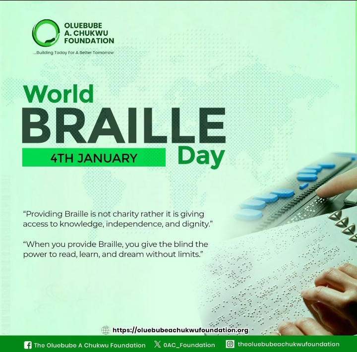 World Braille Day: OACF tasks Govt , Communities on awareness, advocacy